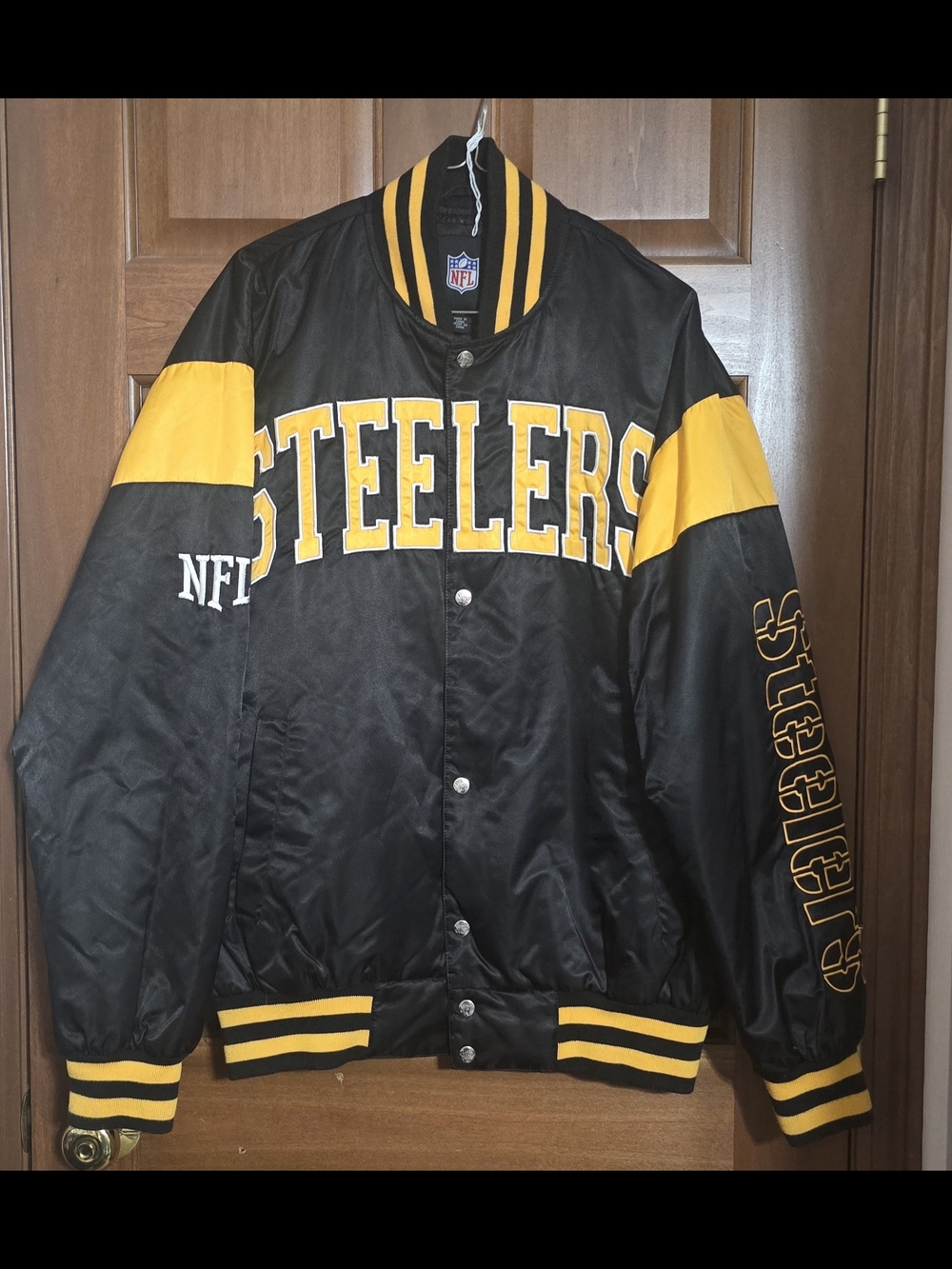 AUTHENTIC NFL PITTSBURGH STEELERS BUTTON UP JACKET